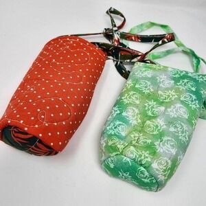 Set of‎ 2 Hand Sewn Crossbody Water Bottle Holders